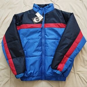 Original Outerwear Jacket Puffer Sky Retro Style Men's Large Blue Red Black